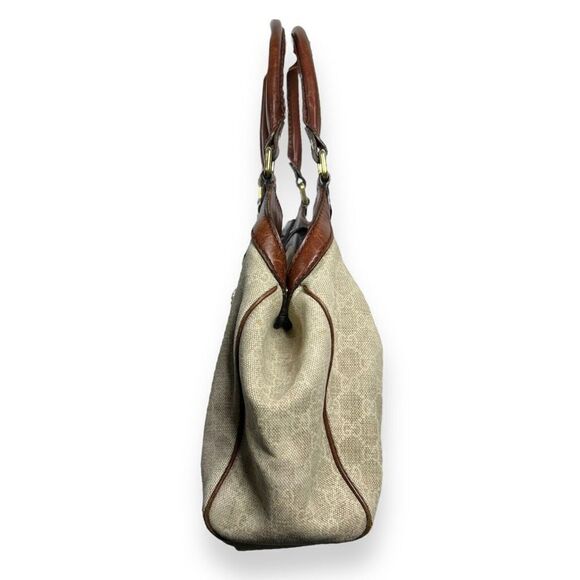 GUCCI GG Canvas Beige Monogream Diamante Sukey Boston Shoulder Tote Bag - Picture 5 of 13